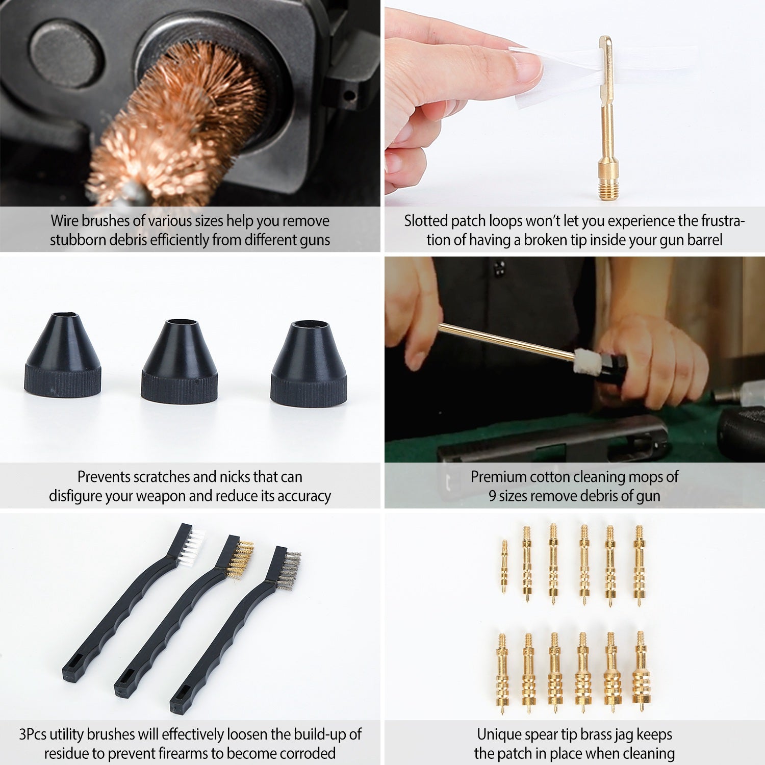 Universal Gun Cleaning Kit With Brushes And Carrying Case