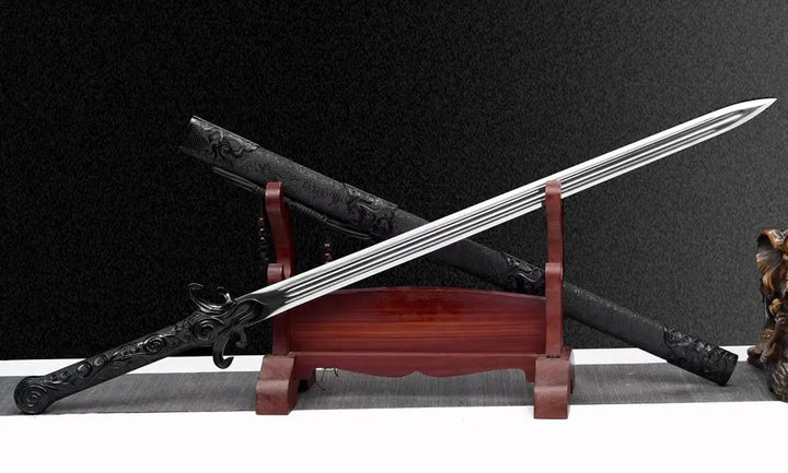 Unsharpened High Manganese Steel Yuling Black Collectible Sword