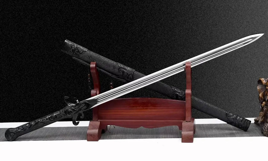 Unsharpened High Manganese Steel Yuling Black Collectible Sword