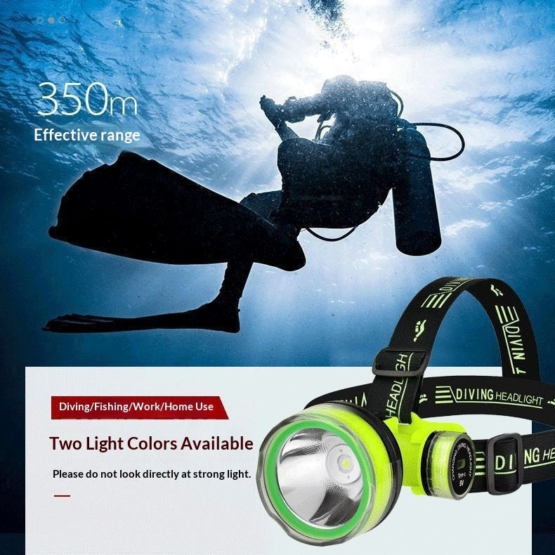 High-Power Diving Headlamp With Long Battery Life