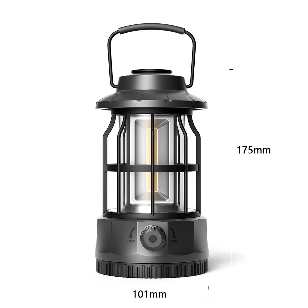 COB Portable Retro Camping Tent Lantern