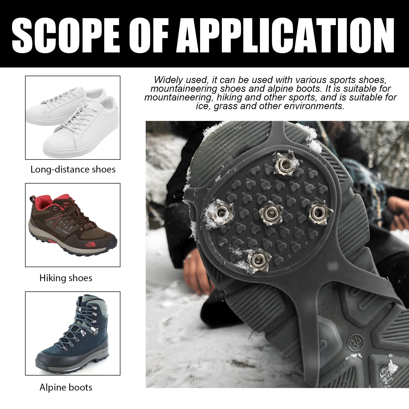 Outdoor Crampons Snow Shoe Cover Climbing