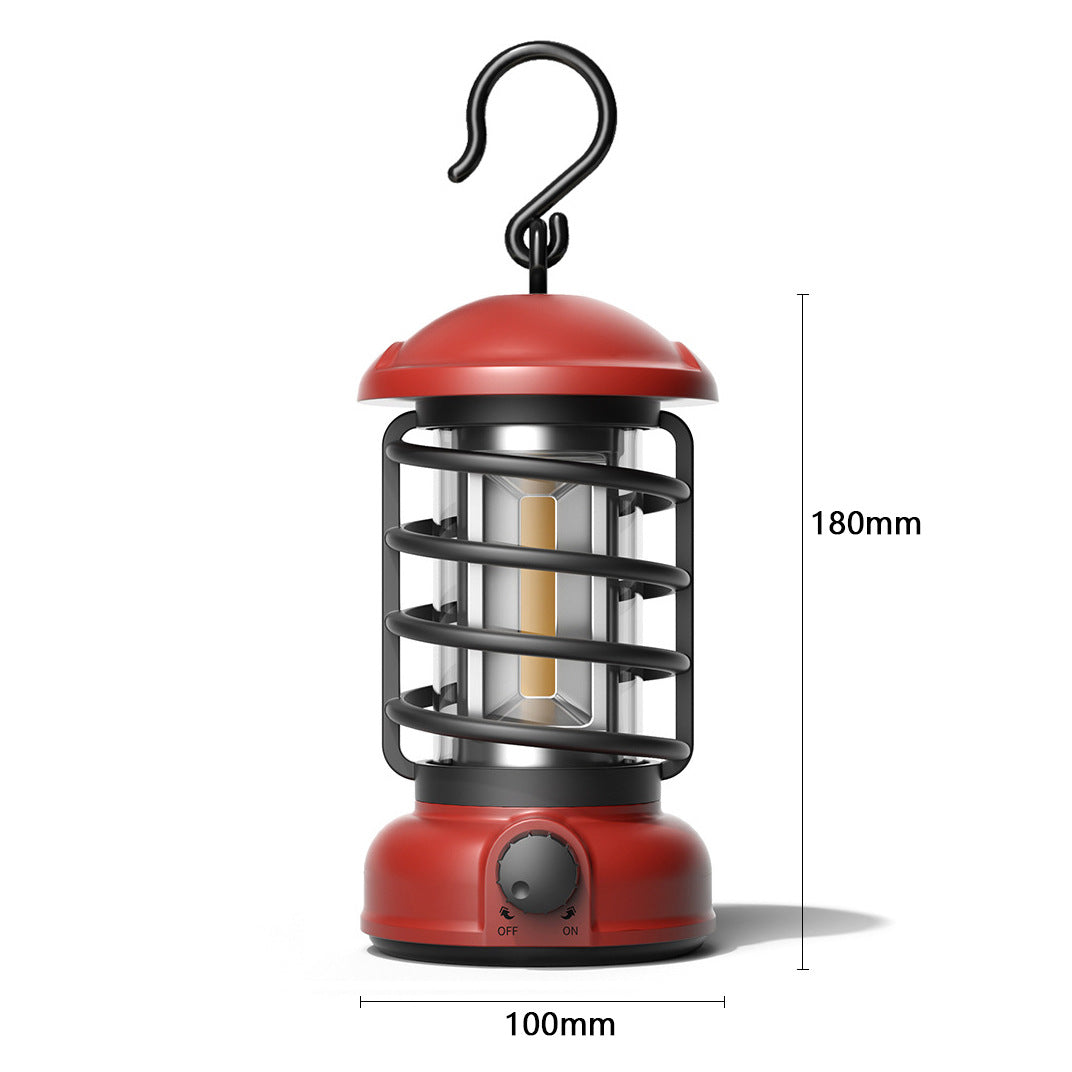 COB Portable Retro Camping Tent Lantern