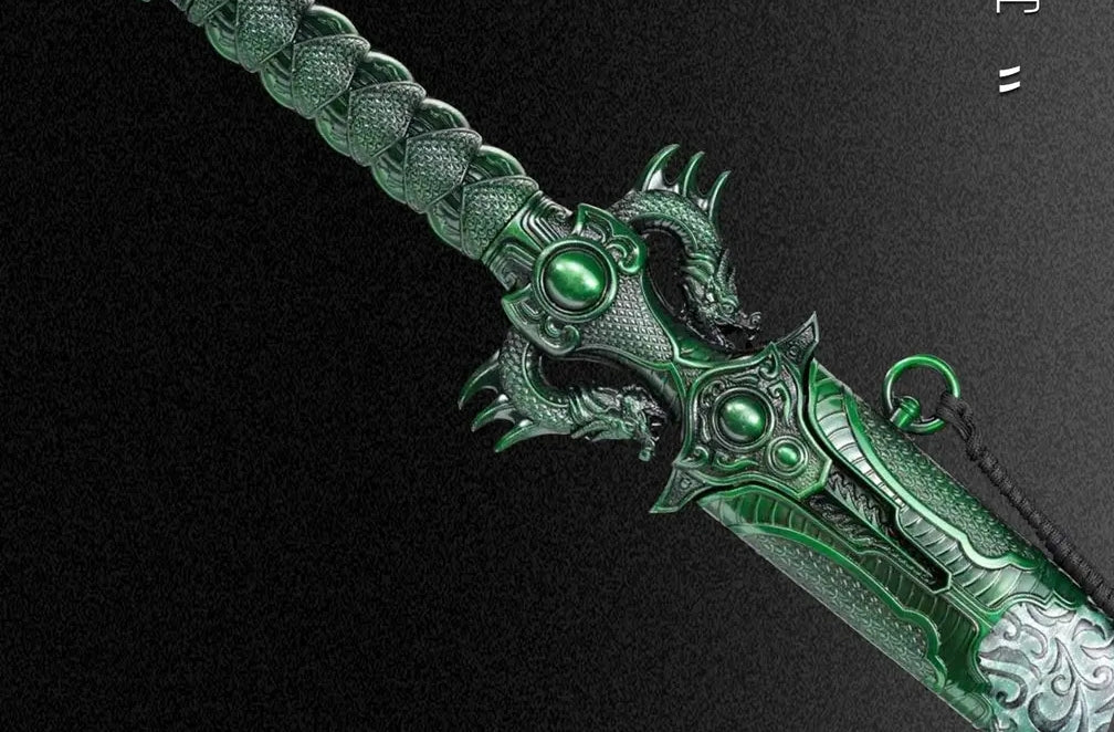 Unsharpened High Manganese Steel Longquan Green Dragon Sword