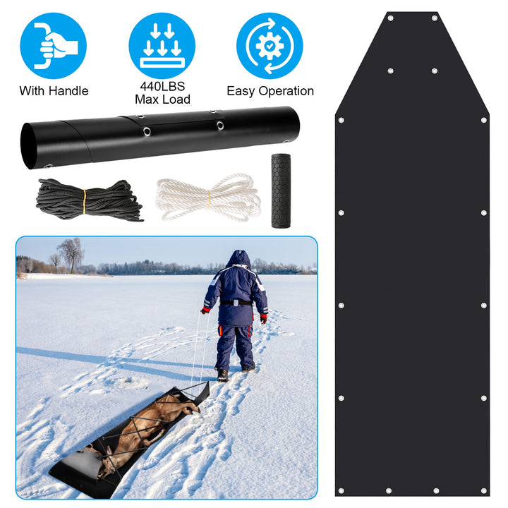 Deer Drag Sled With Ropes Hunting Hauling Gear