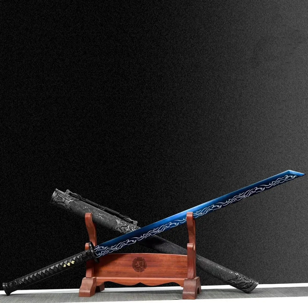 Unsharpened High Manganese Steel Tang Dynasty Liuying Horizontal Sword