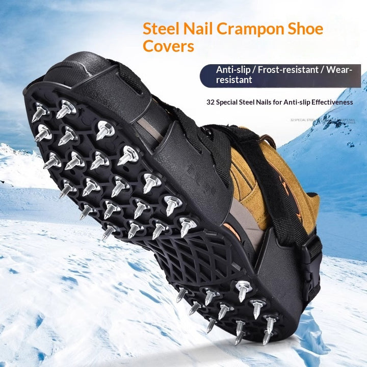 Professional Non Slip Crampons Shoe Covers Snow Ice
