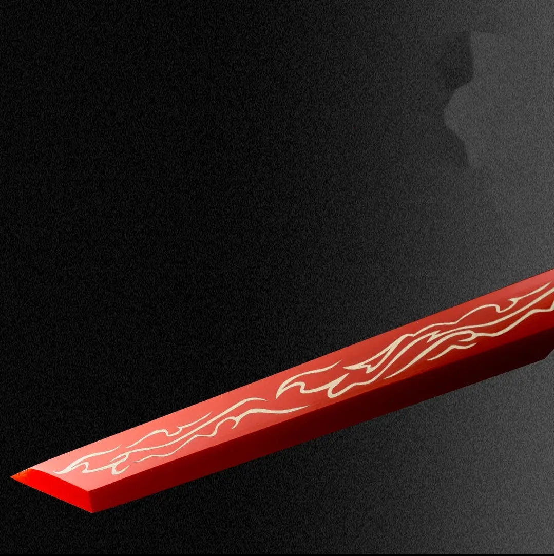 Unsharpened High Manganese Steel Blazing Flame Tang Dynasty Sword