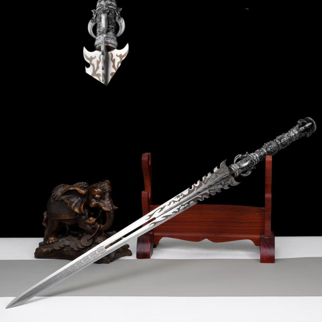 Unsharpened High Manganese Steel Han Jian Battle Sword