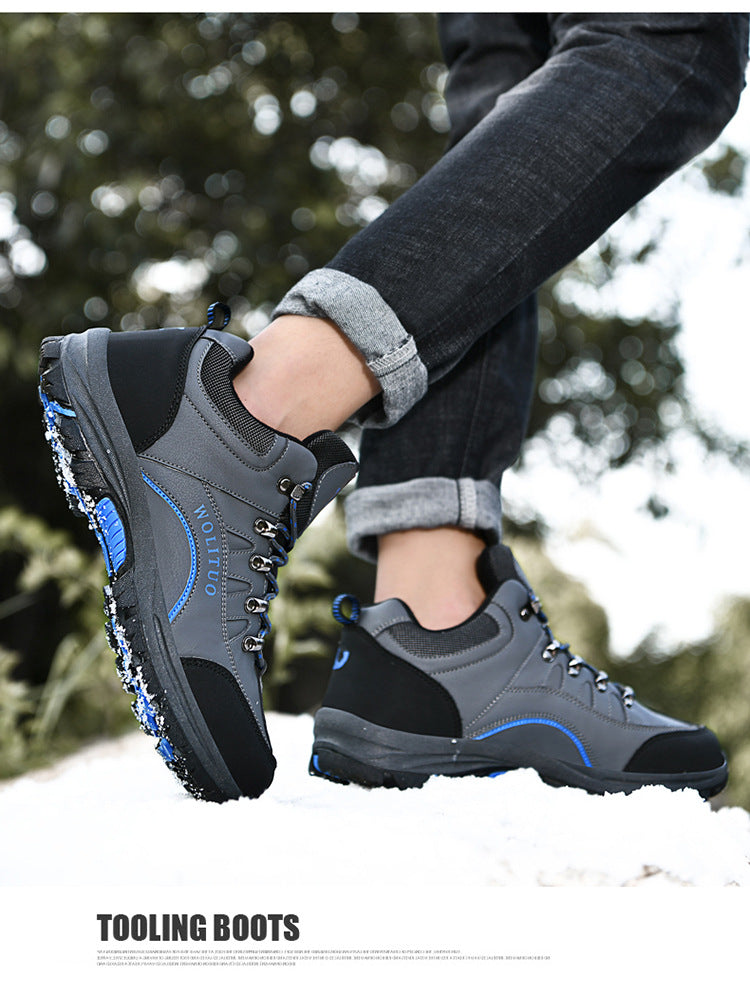 Men Waterproof Non Slip Cotton Hiking Climbing Shoes