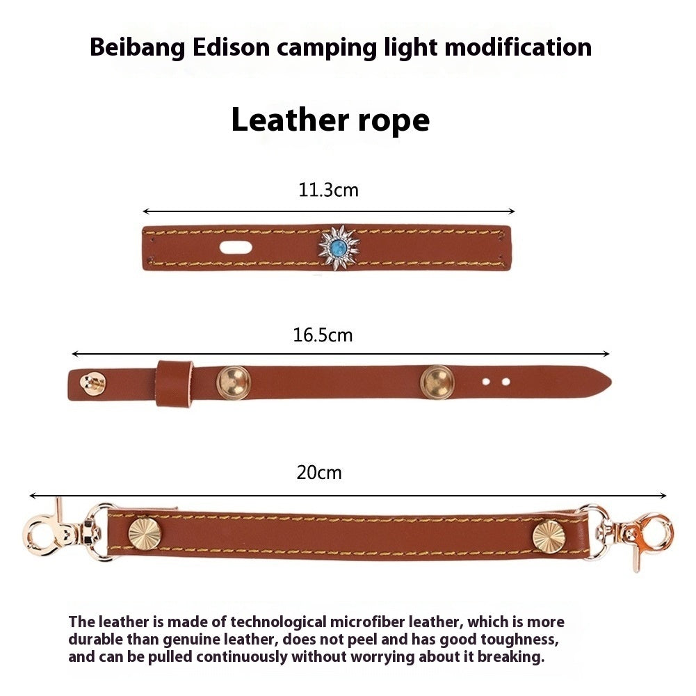 Camping Lantern Leather Hanging Rope 3-Piece Set
