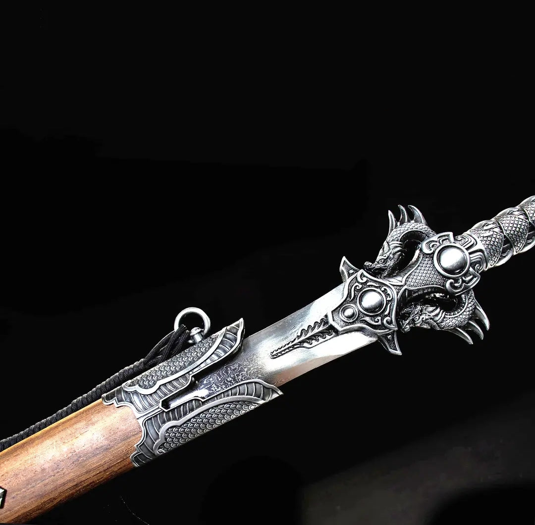 Unsharpened Hundred Refined Pattern Steel Xiehun Sword
