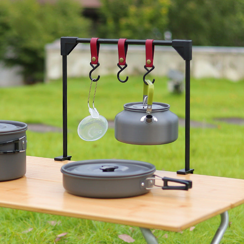 Adjustable Camping Desk Rack With Pot Stove Hook