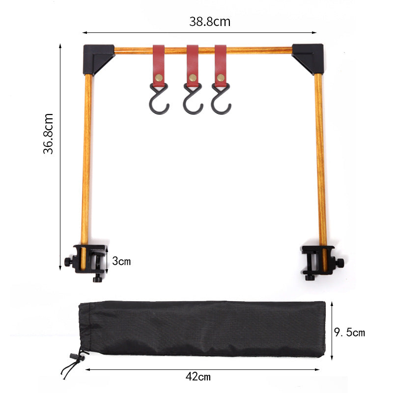 Adjustable Camping Desk Rack With Pot Stove Hook
