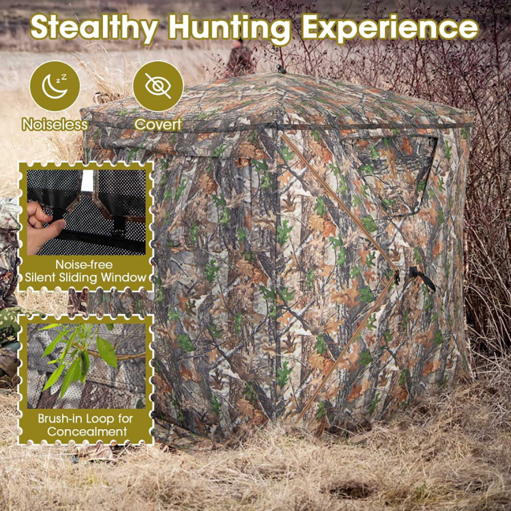 2–3 Person Portable Pop-Up Hunting Blind Tent With Carry Bag