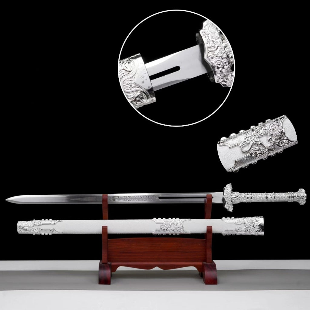 Unsharpened High Manganese Steel Hand Forged Tang Heng Dao Sword