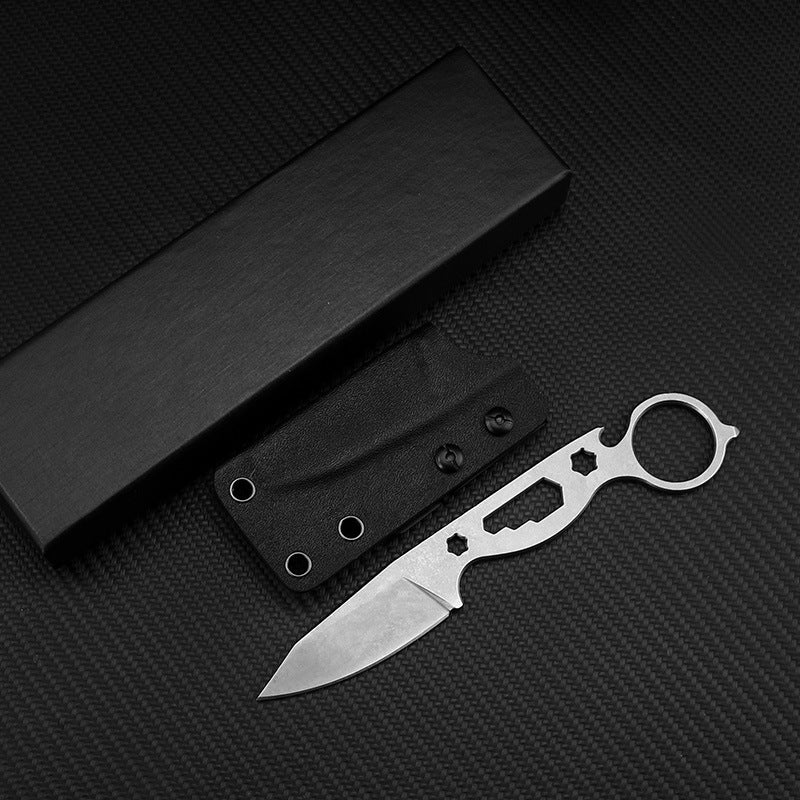 Wilderness Survival Compact Straight Pocket Hunting Knife Outdoor Tool