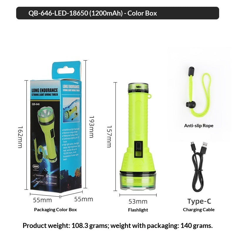 High-Power Diving Headlamp With Long Battery Life