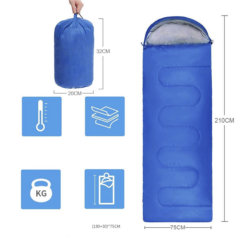 Envelope Outdoor Camping Thickened Hollow Cotton Winter Sleeping Bag