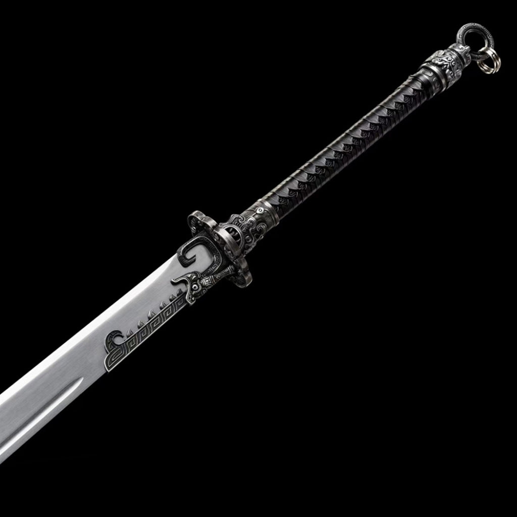 Unsharpened Forged Two Handed Tang Style Battle Saber