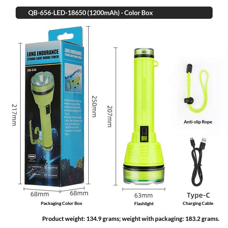 High-Power Diving Headlamp With Long Battery Life