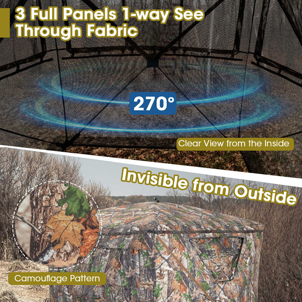2–3 Person Portable Pop-Up Hunting Blind Tent With Carry Bag