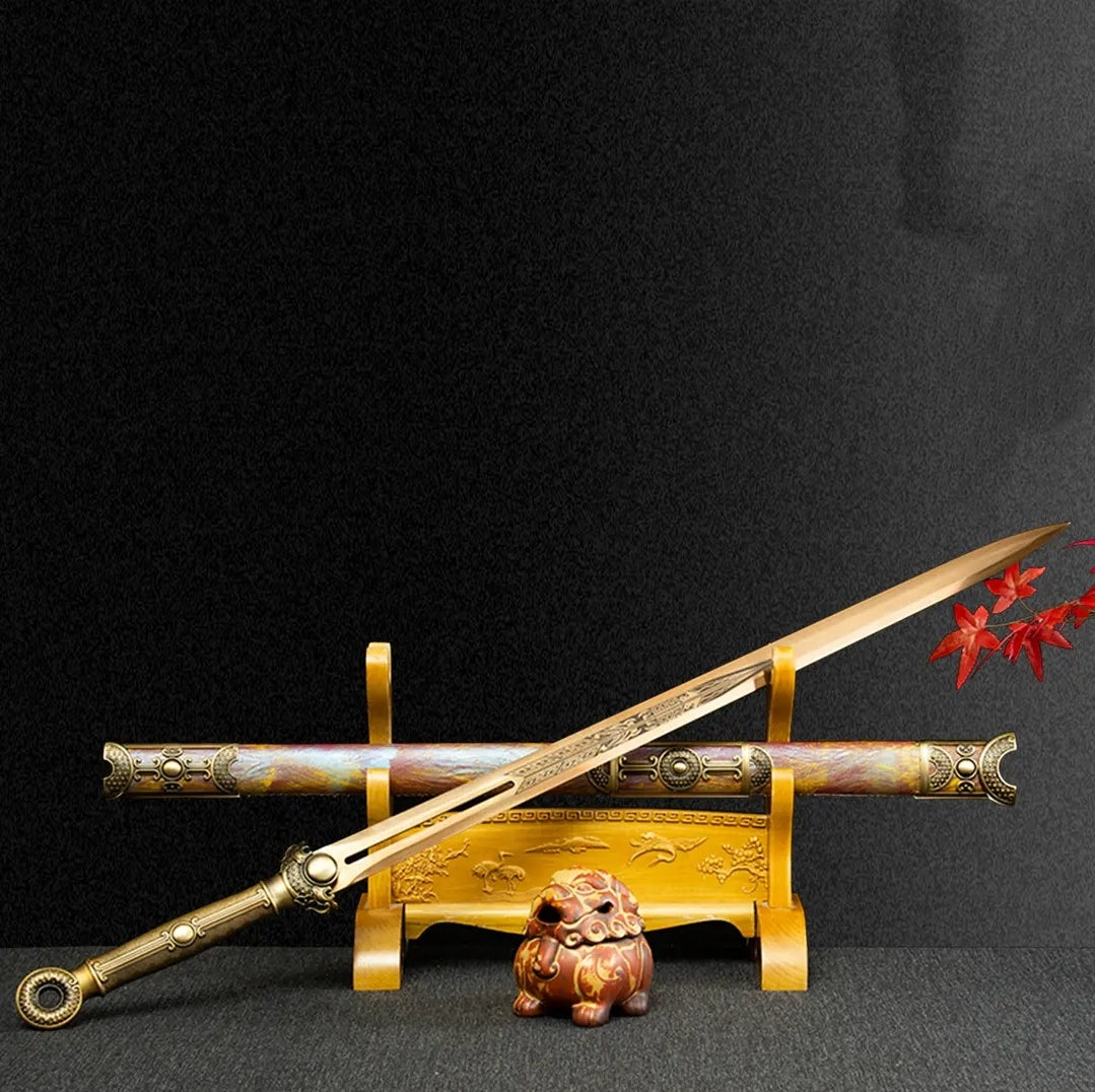 Unsharpened High Manganese Steel Jinsheng Collectible Sword