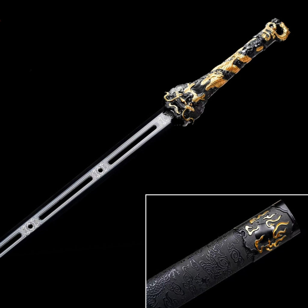 Unsharpened High Manganese Steel Tang Heng Dao Xiu Chun Sword