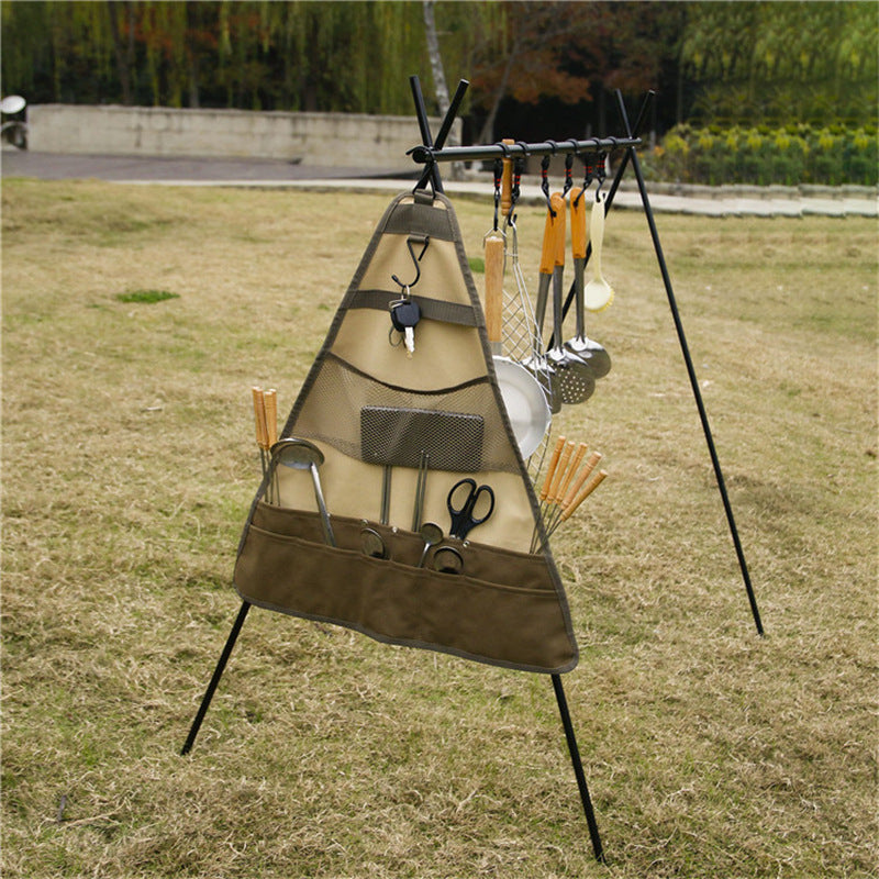 Foldable Camping Tableware Set With Hanging Bag