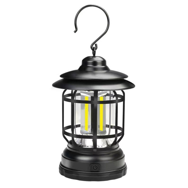 Vintage Rotating Rechargeable Camping Lantern Ambient Light