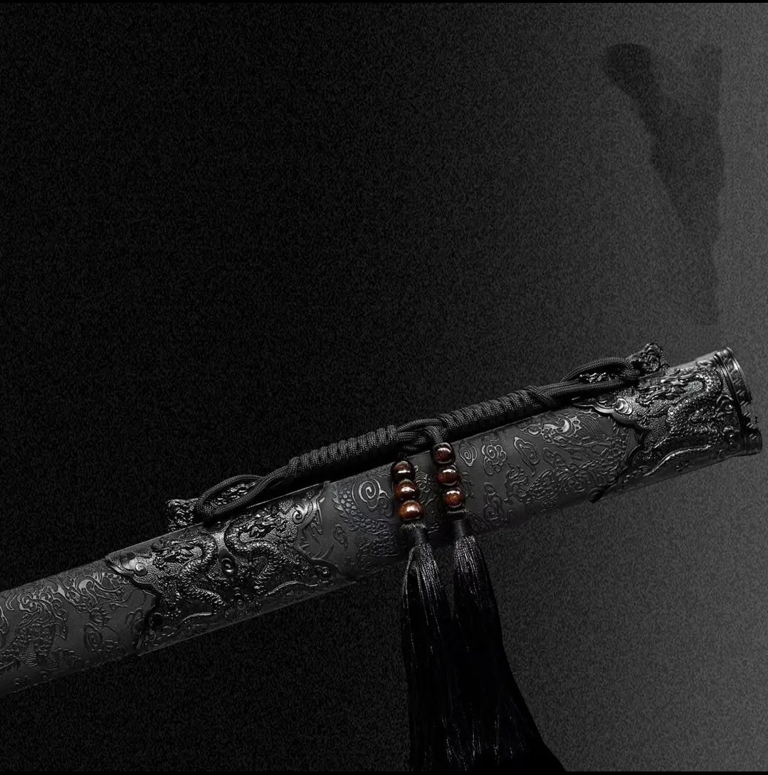 Unsharpened High Manganese Steel Tang Dynasty Liuying Horizontal Sword